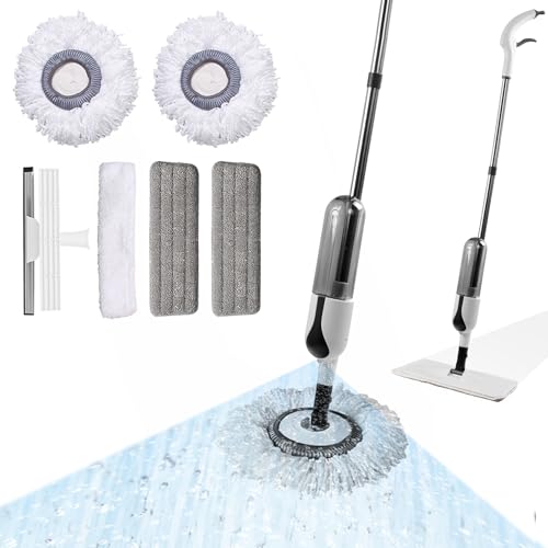 Mejores precios y opiniones de Suelo laminado disponible en línea. 34 DASHLINE Trapeador de Microfibra, Mop Trapeador con 420ML Atomizador, Fregona en Aerosol con 3 Almohadillas Lavables y 1 Rascador, Giratorio 360°, Adecuada para Suelos de...