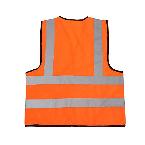 Zojo High Visibility Reflective Vests,Adjustable Size,Lightweight Mesh Fabric, Wholesale Safety Vest For Outdoor Works, Cycling, Jogging, Walking,Sports - Fits For Men And Women ( 10Pack, Neon Orange) #TOP5