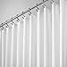 mDesign Hotel Quality Polyester/Cotton Blend Fabric Shower Curtain, Reinforced Buttonholes - Jacquard Herringbone Weave for Bathroom Showers and Bathtubs - 72