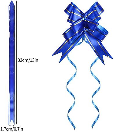 DERAYEE 100 PCS Gift Wrapping Bows, Present Basket Ribbon Pull Bows for Christmas New Year Easter Thanksgiving Weeding Party Supplies (assorted 10 colors)