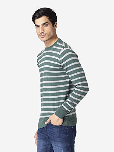 Image of Allen Cooper Strips Sweater for Men