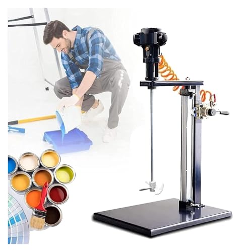 YHdtUO Automatic Paint Stirring Machine, 5Gal 20L Pneumatic Bracket Mixer, Stainless Steel Table Vertical Air Mixer, for Industrial Paint Mixing