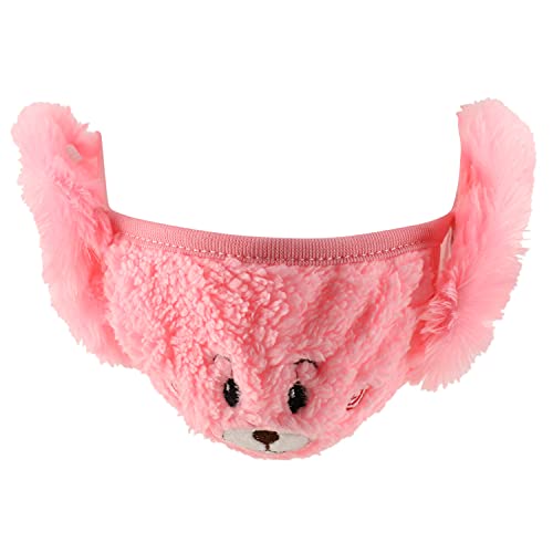 Image of Trendy Apparel Shop Kids Winter Animal Face Breathable Bear Fur Mask & Earmuffs