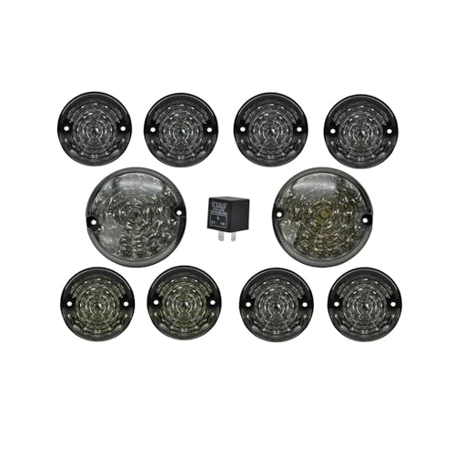 Feux antibrouillard avant arrière LED pour Jeep Wrangler TJ lentille fumée étanche et puissante
