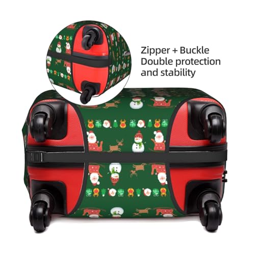 Travel Luggage Cover Santa Christmas Snowman Snowflake Deer Fashion Washable Baggage Suitcase Protector Fit For Luggage X-Large3