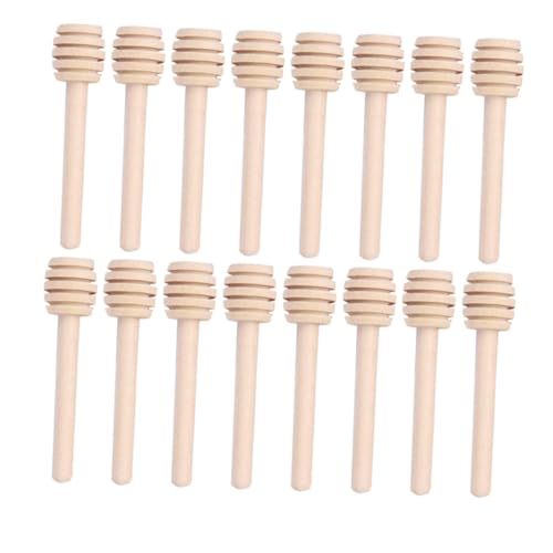 FUNOMOCYA 24pcs Syrup Stirrer Honey Server Honey Pot Stirrer Honey Spoon Coffee Syrup Bulk Honey Mini Spoon Mini Honey Dipper Coffee Whisk Honey Ladle Honeycomb Stick Honey Scoop