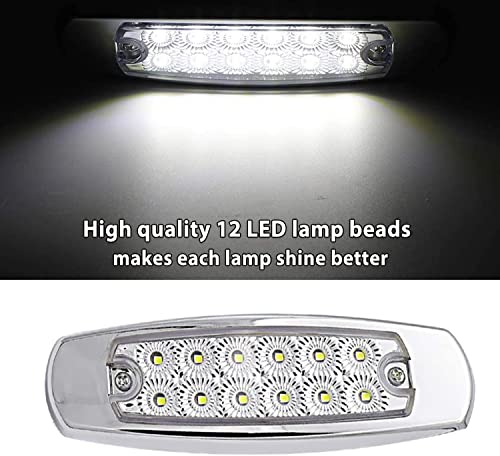 Edmiong 12Led Marine Boat Light,12V Ip68 Waterproof Boat Interior Light Night Fishing Light Boat Deck Lights Courtesy Lights, Yacht Lights For Pontoon Boat(White(10Pcs)) #TOP2