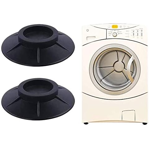 Pads Washer Dryer, 4 Pieces Anti Vibration Mat Washing Machine, Washing Machine Anti Vibration Feet Pad, Washing Machine Feet Pad, for Washing Machine Tumble Dryer Anti Vibrant (Black) Cover