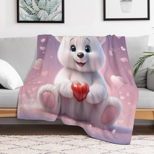 Manta para sofá Cute Bear cálida ideal para tardes de películas en casa 3