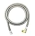 Shark Industrial Premium Stainless Steel Dishwasher Hose - 6 FT No-Lead Burst Proof Water Supply Line 3/8" comp x 3/8" comp with attached 90 degree 3/8" comp x 3/8" MIP elbow - 10 year warranty