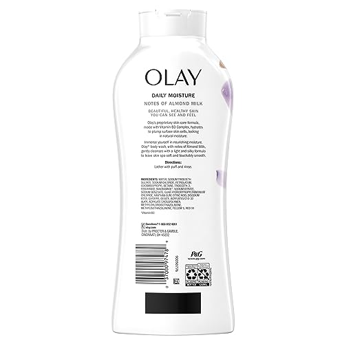 Image of Olay Hydrating Clean Almond Milk Body Wash, White, 650 ml