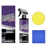 Brillo para coche | 237 ml Spray brillante con esponja y toalla | Abrillantador para restauración cuidado interior vehículo Dashboard Renovación