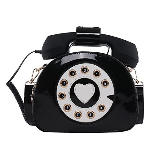 LUI SUI Frauen Telefon geformte Handtasche Geldbörsen Mädchen Retro Telefon Top Griff Umhängetaschen Crossbody Totes