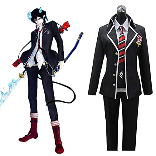 Uniforme Costume Anime Cosplay Carnaval d'Halloween Anime Uniformes scolaires Bleu Exorciste Bleu Exorciste Costume Okuramura Halloween Uniforme Scolaire Manteau Pantalon Cravate Ensemble Complet Cover
