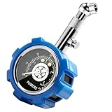 PUIBERS Tire Pressure Gauge 60 PSI/ 4BAR,Tire Gauges for Tire Pressure 1.5' Easy Read Glow Dial, Double Layer Protected Air Gauge 360° Swivel,Certified ANSI B40.1 Accurate for Bicycle,Car,SUV,Moto