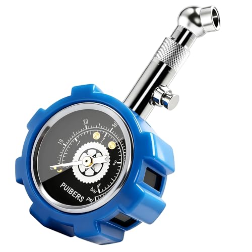 PUIBERS Tire Pressure Gauge 60 PSI/ 4BAR,Tire Gauges for Tire Pressure 1.5' Easy Read Glow Dial,...