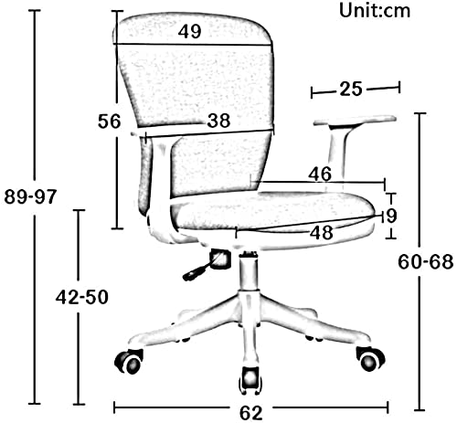 Chaise de travail LiChA contre le mal de dos avec assise réglable grise