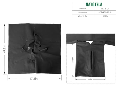 Natotela 5 Pack PET Storm Drain Filter-47.2x47.2x23.6in Oil & Sediment Guard with 4 Lifting Loops,Square Witches Hat Catch Basin Filter for Parking lot Street Construction Site Industrial Plant