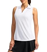 G Gradual Women's Golf Shirt Sleeveless Lightweight V Neck Tennis Polo Shirts with Collar Quick D...