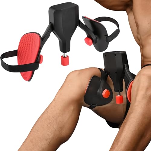 Adjustable Kegel Master Trainer with Resistance Bands - Pelvic Floor, Thigh, and Hip Trainer for Men and Women, 22-77lbs Resistance, Ergonomic Home and Office Fitness Device. (Black)