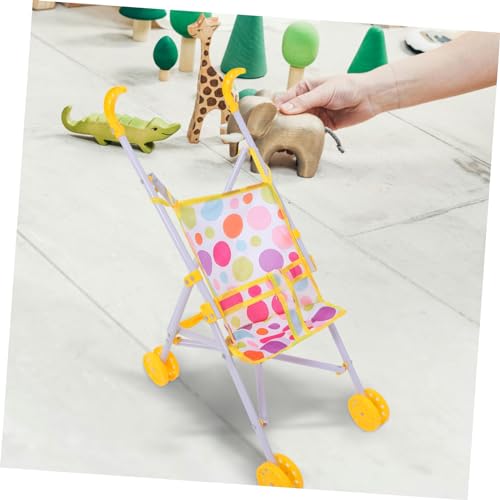 CIYODO Puppenwagen Kinderwagen Modell aus Leichtem Robustem Kunststoff Realistisches Rollenspiel für Kleinkinder Fördert Hand Auge Koordination und Sensorische Wahrnehmung – Bild 7
