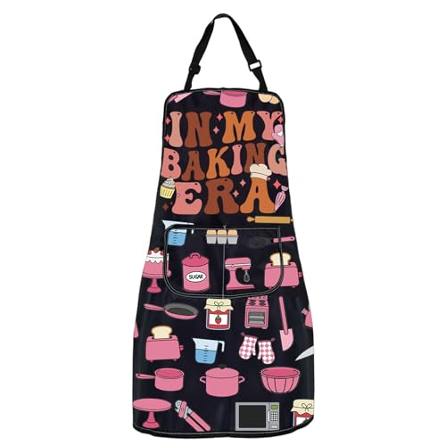 WSNANG Funny Baking Aprons for Women Men In My Baking Era Apron Baking Gifts for Bakers Baking Lover Gifts Pastry Chef Gift (Baking Era Apron)