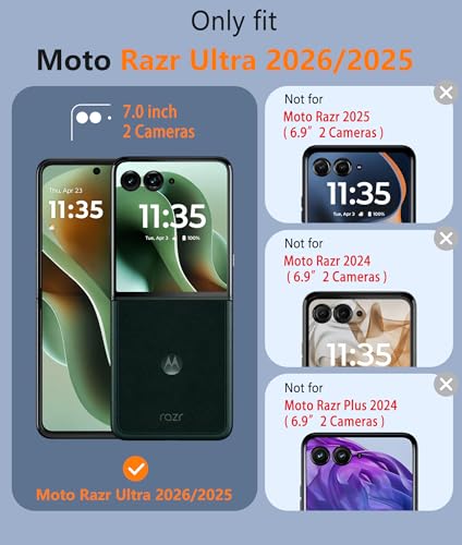 Image of FNTCASE for Motorola Razr Ultra 2026 Case: Moto Razr Ultra 2025 Case [Hinge Protection] Translucent Matte Cases [Compatible with Magsafe] [Screen Protector] Military Grade Shockproof Protective Cover