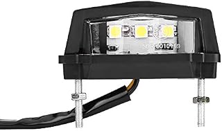 Motorcycle License Plate number Light led 12V 3 pieces LED 2 Wires Connections Universal Motorbike LED License Plate Light Rear Tail Lamp White for Most of Motorcycles