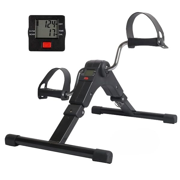 SPIRITUAL HOUSE Mini Cycle Pedal Exerciser with Fixing Strap, Adjustable Resistance and Digital Display - Suitable for Light Exercise of Legs, Arms, and Physiotherapy at Home (Black) (B0DFVC547B) Amazon Price History, Amazon Price Tracker