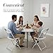 Our Modern Space 3.5 Feet Circular Round Foldable Table with Built in Handle & Steel Legs | Heavy Duty Portable | Perfect for Party, Dining, Wedding, Events, Picnic Indoor, Outdoor, Camping, Utility