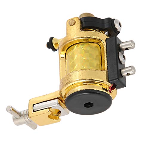 Salmue Aluminum Rotary Motor Tattoo Machine, Tattoo Machine Secant Tattoo Equipment, Adjustable Stop Direct Drive Professional Pistol Tattoo(Gold) #TOP4