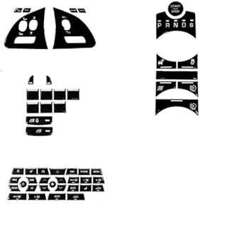 UEGVJIAS Compatible With Jaguar For XF X250 XK XKR XJ XJL X351 Black Button Sticker Car Interior Refinishing Trim Cover Dashboard Center Console(O for set)