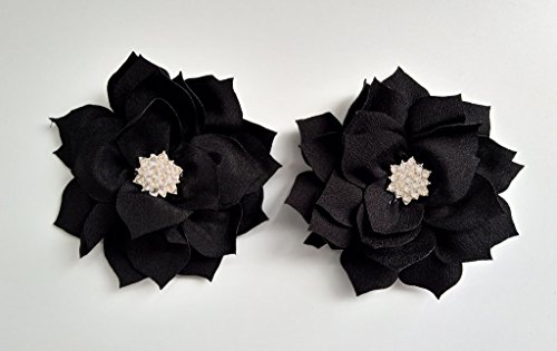 Fascinator Headband Hair Clip Lotus Flower Bridal Headpieces Wedding Party Cocktail Headwear (Black) #TOP4