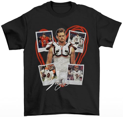 Cute Joe Burrow Vintage Style Heart Cincinnati Football T-Shirt