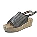 Damen Sandalen, Casual Damen Sommer Wedge Peep Toe High Heel Plattform Pantoletten Anti-Rutsch-Sandalen Strappy Sandal Damen Flats-Sandals