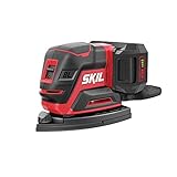 SKIL 20V Brushless Compact 4-in-1 Vibration Control Multi-sander Kit Including 12pc Sandpaper, 3 Additional Detail Attachments, PWR CORE 2.0Ah Lithium Battery and PWR JUMP Charger-SR6607B-10