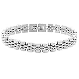DESIGN UNICO: design semplice ed elegante, la maglia che tutti conoscono per aver reso famosi gli orologi, è proposta in questo bracciale maschile perfetto per l'ufficio ma anche per le uscite serali. Tra i grandi classici della gioielleria non può mancare il bracciale tipo Rolex