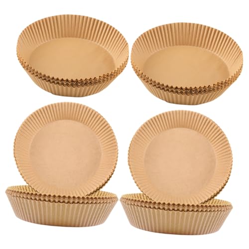 SECFOU 200個 エアフライヤー専用使い捨て耐熱オイルペーパーライナー ノンフライヤー対応焼きトレイ用吸油紙 食品がくっかない防油で掃除