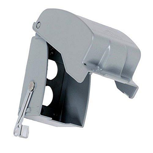 Image of Morris 38915 Morris Products 38915 Weatherproof Cover, While In-Use, Metal, Die Cast Aluminum, 1 Gang Vertical, Aluminum, Gray