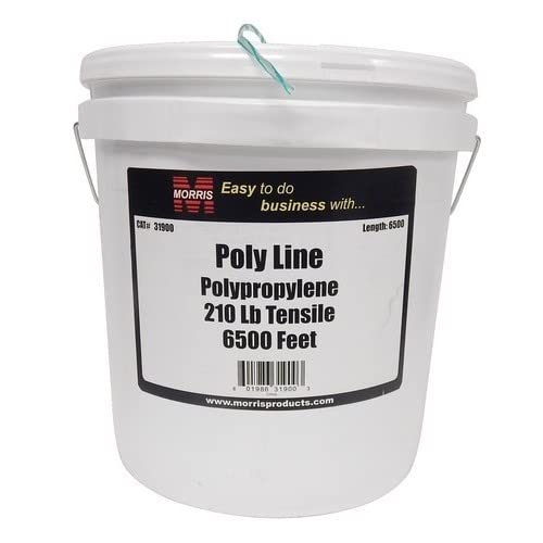 Morris 31900 Pull Line, Polypropylene, 1/8-inch Dia., 210 lb Tensile Strength, 6500' Length, 5-Pack