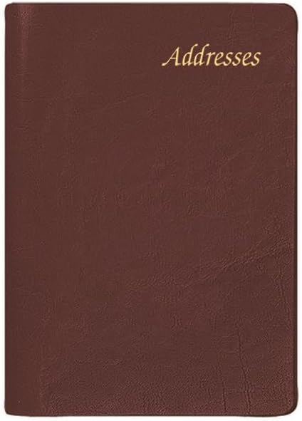 Mini libreta de direcciones de teléfono de bolsillo, cabe en la cartera, borgoña, 2.25 x 3.25 pulgadas, Classic