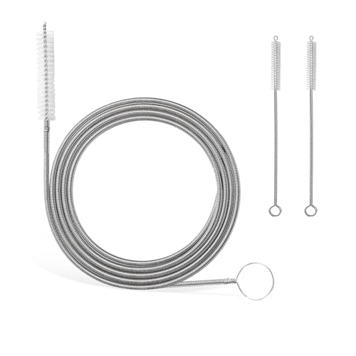 Image of Kewucn 59 Inch Long Wire Brush, Car Sunroof Drain Cleaning Tool, Flexible Nylon Cleaner for Cleaning Straw, Feeding Tube, Sink, Refrigerator Drain, Universal Slim Hose Pipe Brush
