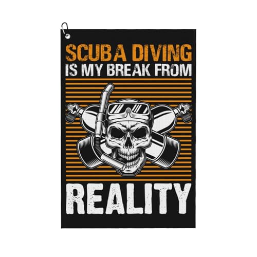 SIYTUAU Scuba Diving is My Break from Reality Golf Towel