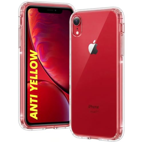 Image of DIZORO Crystal Clear Back Case Cover for iPhone XR Non Yellowing Transparent Cover |Hard Back Cover Clear Case for iPhone XR with Anti-Yellow (PC, Transparent)