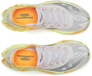 Saucony Endorphin Pro 4 feminino, Neblina/descasca, 34 | Amazon.com.br