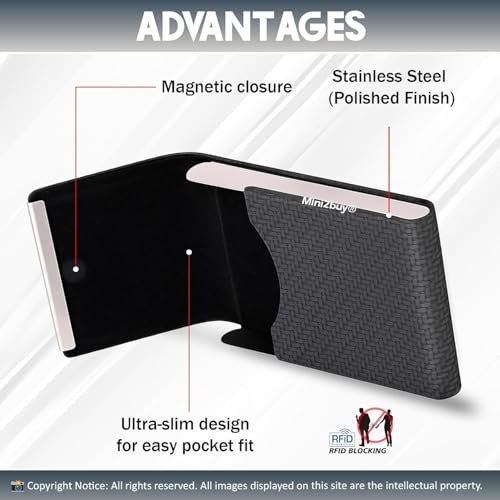 Image of Mini2buy Customized Name Engraved Card Holder for Credit, Debit, ATM, and Business Visiting Cards from Premium Stainless Steel Size Ideal for Personal use or Corporate Gifting (Black S D)