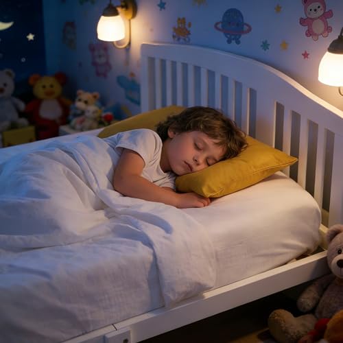 Image of NTBAY 2 Pack Pillows with Pillowcases, Soft Cotton Down Alternative 13x18 with Microfiber Zippered Pillowcases for Sleeping in Crib Bed - Machine Washable - Breathable Travel Pillow, Ginger Yellow