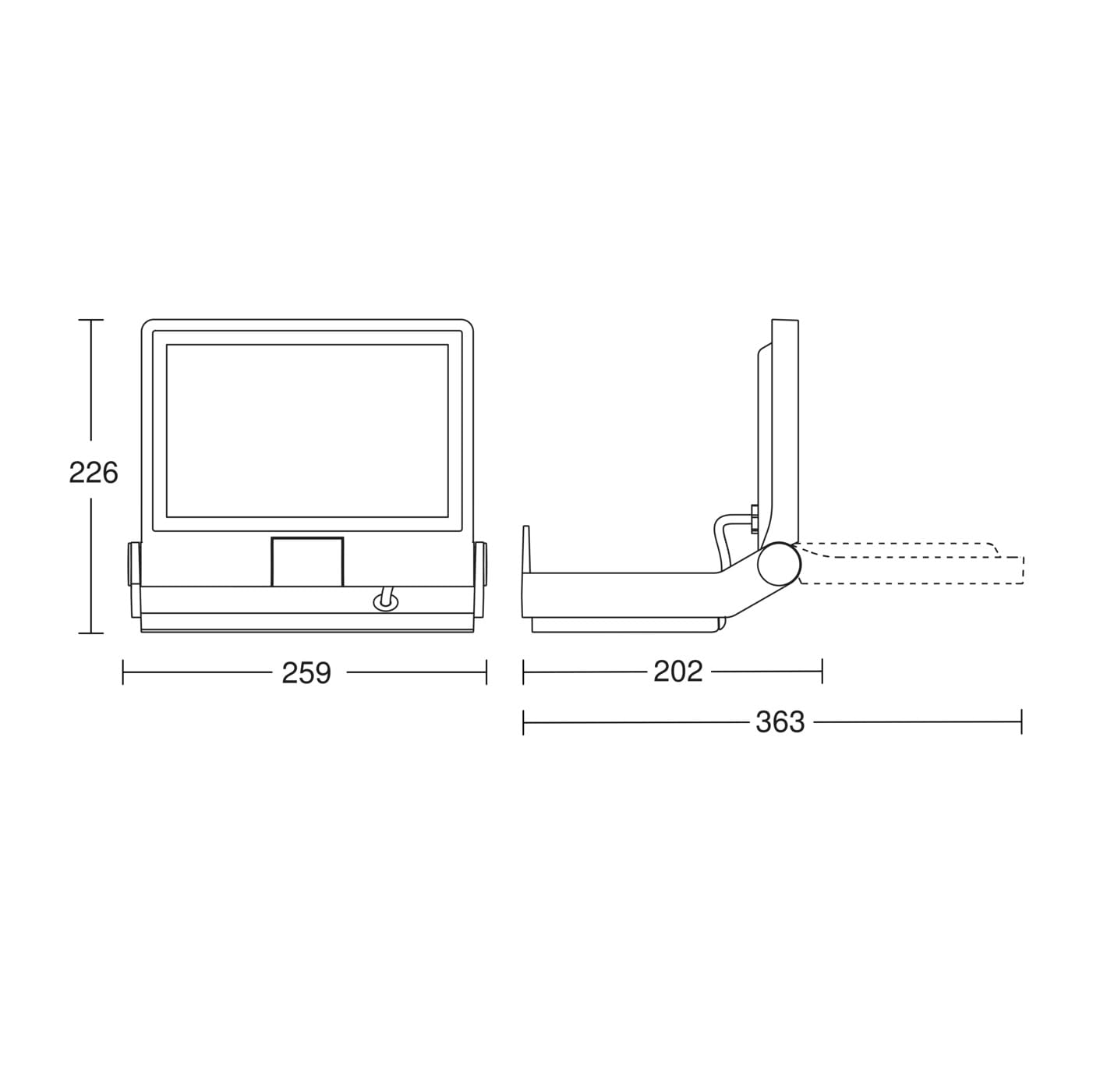 Steinel LED Strahler XLED PRO ONE Max Weiß, 6093 lm Flutlicht, Aluminium Fluter, Panel schwenkbar, vernetzbar