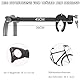 Sorlpv Rahmenhalter für Fahrradträger 45CM Länge, Universal Fahrradrahmenhalter Abschließbare, Alu Rahmenhalter für U-Bügelrohr: Ø 2,5-3cm, für Rahmendurchmesser des Fahrrads: Ø 3-6cm