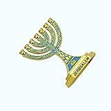 Séptimo logotipo judío de candelabro, el patrón central del emblema nacional israelí. Etiqueta judía, 7 linternas en medio de las seis ramas de 6 sucursales, que representan el sábado, y las 6 sucursales restantes representan los 6 días de Dios. .